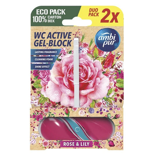 Toalett illatosító AMBI PUR 2x45g Rose&Grapefruit kép