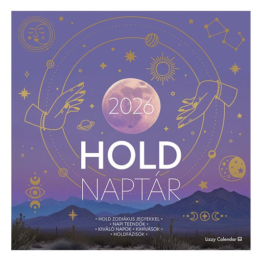 Falinaptár LIZZY CARD 300x600mm álló Hold asztrológiai 2026. kép
