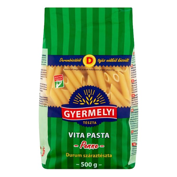 Száraztészta penne GYERMELYI Vita Pasta durum 500 g kép