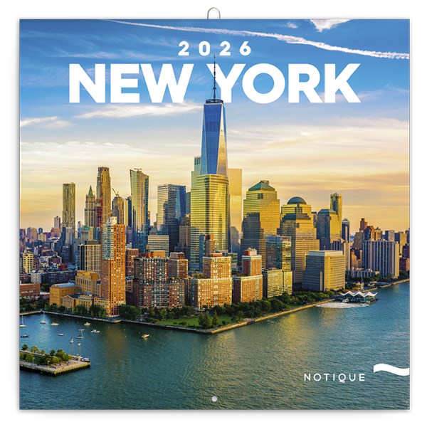 Lemeznaptár REALSYSTEM 300x300mm New York 2026. kép