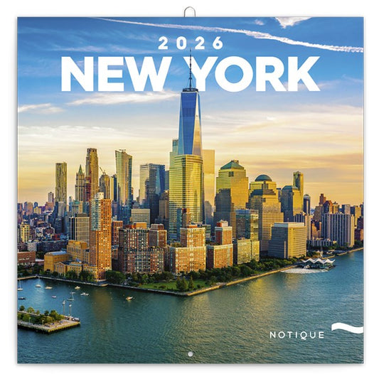 Lemeznaptár REALSYSTEM 300x300mm New York 2026. kép