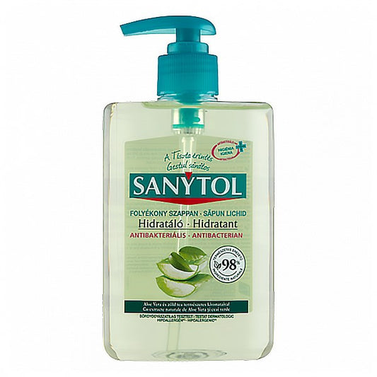 Folyékony szappan SANYTOL antibakteriális zöld tea és aloe vera 250ml kép