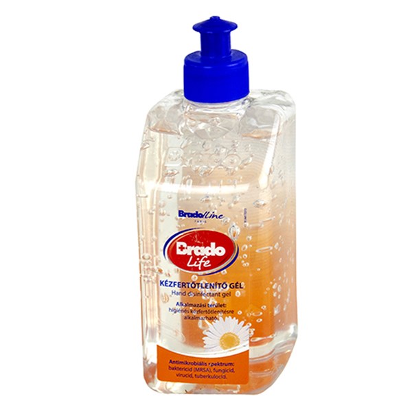 Kézfertőtlenítő gél BRADOLIFE Kamilla kinyomó szelepes 500 ml kép