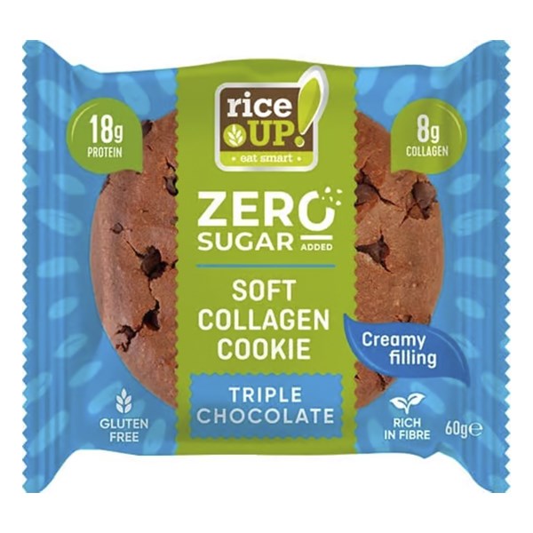Rizskeksz RICE UP Zero collagen-protein triplacsoki 60 g kép