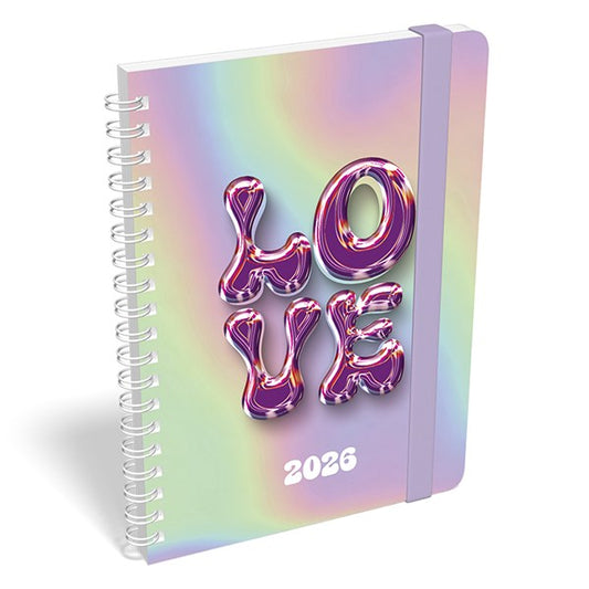 Határidőnapló LIZZY CARD B/6 heti spirálozott gumis Amazing 2026. kép