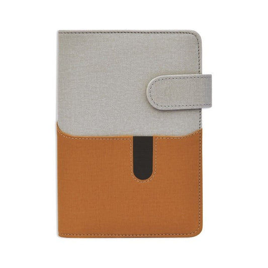 Gyűrűs kalendárium SATURNUS L229 sárga lapos szürke-barna műbőr 2026. kép