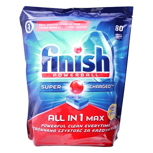 Mosogatógép tabletta FINISH Powerball All in 1 Max citrom 80 db kép