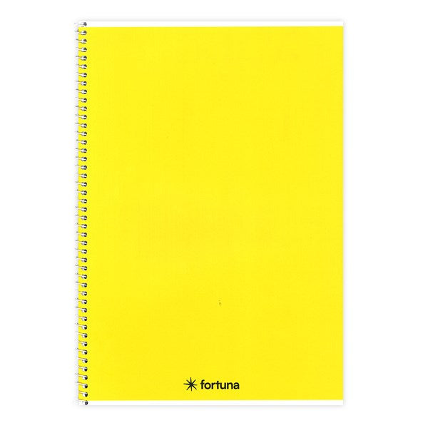 Spirálfüzet vonalas FORTUNA Monocolor A/4 70 lapos sárga kép