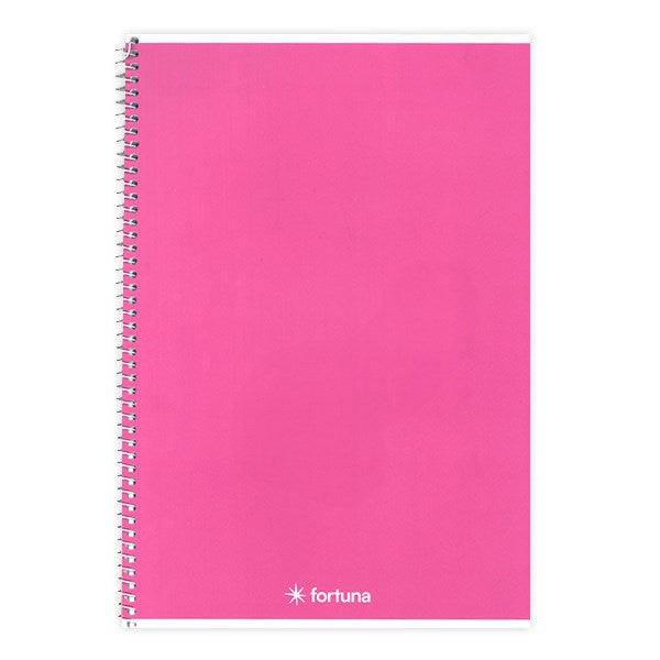 Spirálfüzet vonalas FORTUNA Monocolor A/5 70 lapos rózsaszín kép