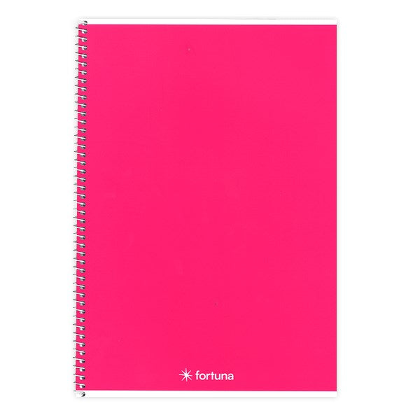 Spirálfüzet vonalas FORTUNA Monocolor A/4 70 lapos magenta kép