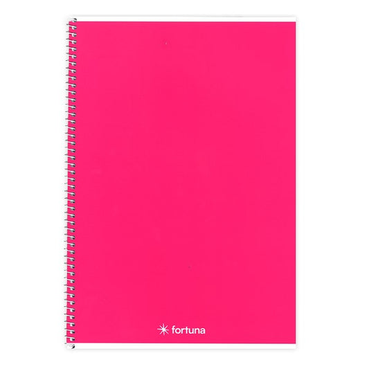 Spirálfüzet vonalas FORTUNA Monocolor A/4 70 lapos magenta kép