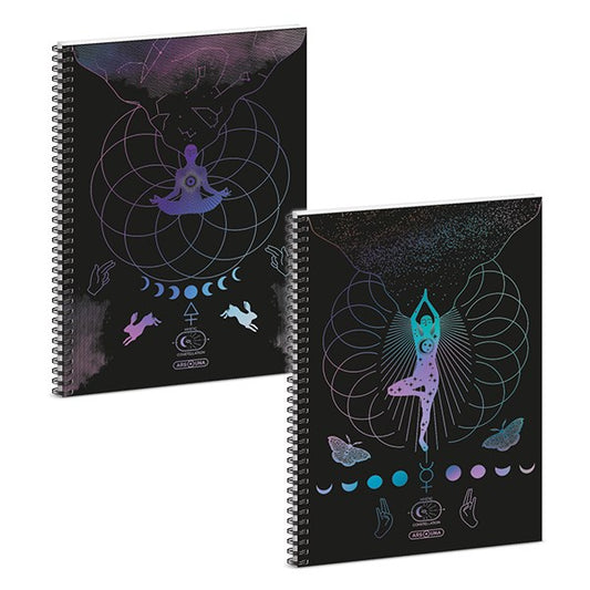 Spirálfüzet kockás ARS UNA Mystic Constellation A/4 60 lapos kép