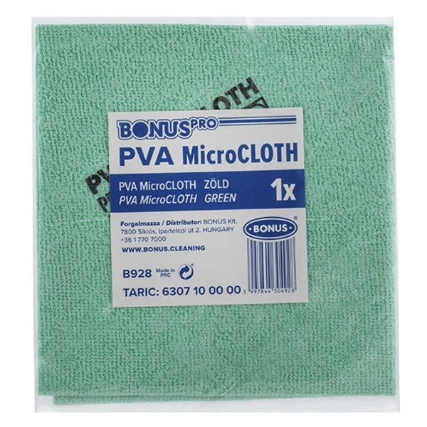 Törlőkendő mikroszálas BONUS pro PVA microloth Bioactive 39x36cm zöld kép
