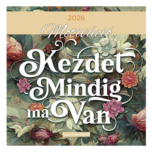 Falinaptár LIZZY CARD 300x600mm álló Motiváció 2026. kép
