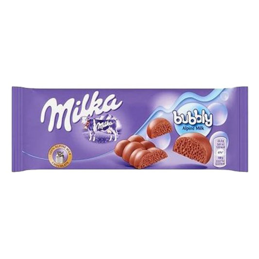 Csokoládé táblás MILKA Bubbly milk 90 g kép