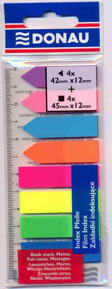 Oldaljelölő DONAU 42x12mm + 45x12mm 2x4 szín kép