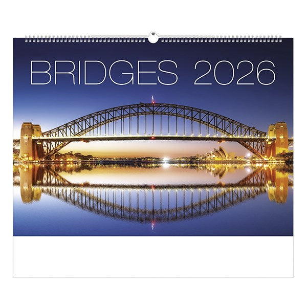 Falinaptár TOPTIMER T092 450x315mm fekvő Bridges 2026. kép