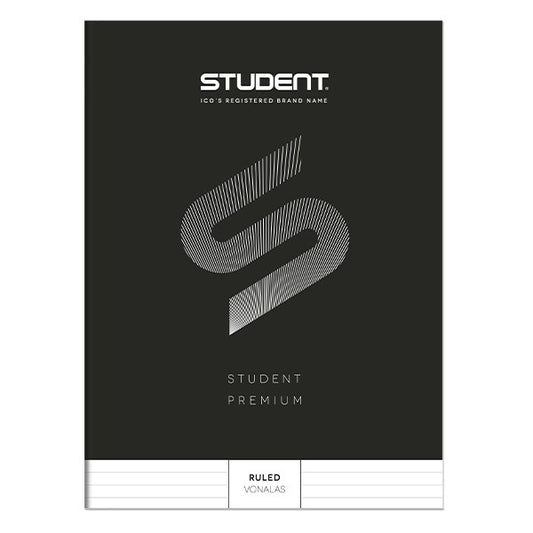 Füzet vonalas ICO Student Black Prémium A/4 80 lapos kép