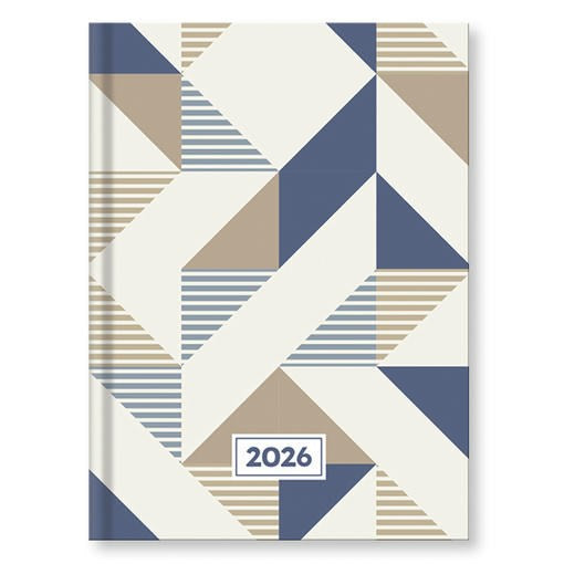 Határidőnapló VECTRALINE Geometria B/6 heti fehér lapos 2026. kép