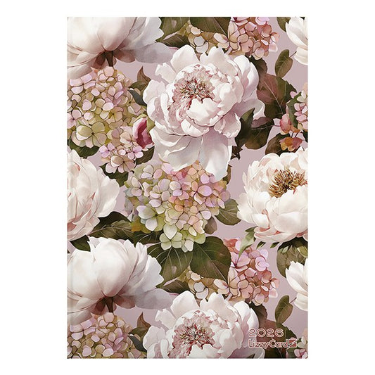 Határidőnapló LIZZY CARD A/5 napi szivacsos White blossoms 2026. kép