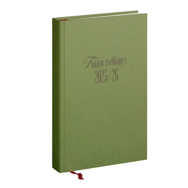 Tanítói zsebkönyv REALSYSTEM műbőr A/5 heti zöld 2025-2026 kép