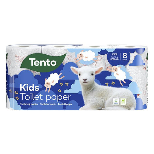 Toalettpapír TENTO Kids mintás 8 tekercses 3 rétegű kép