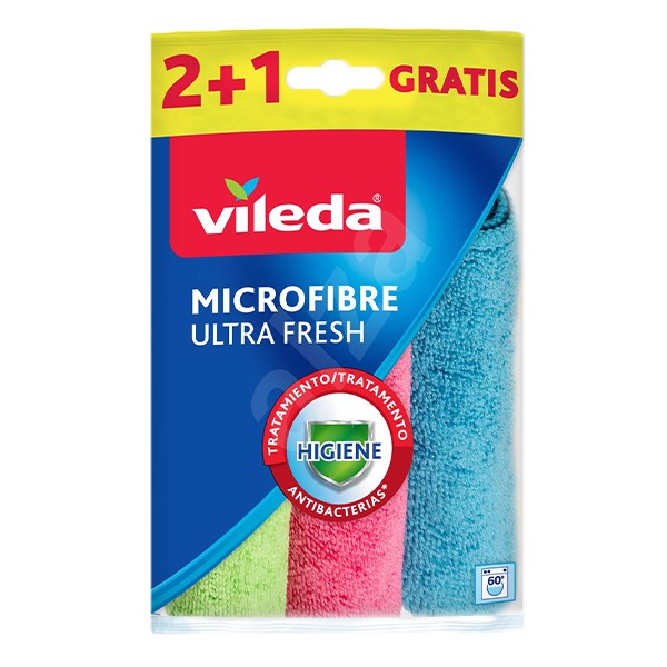 Törlőkendő mikroszálas VILEDA Ultrafresh 30x30 3 darabos kép