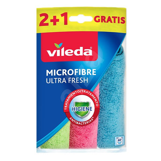 Törlőkendő mikroszálas VILEDA Ultrafresh 30x30 3 darabos kép