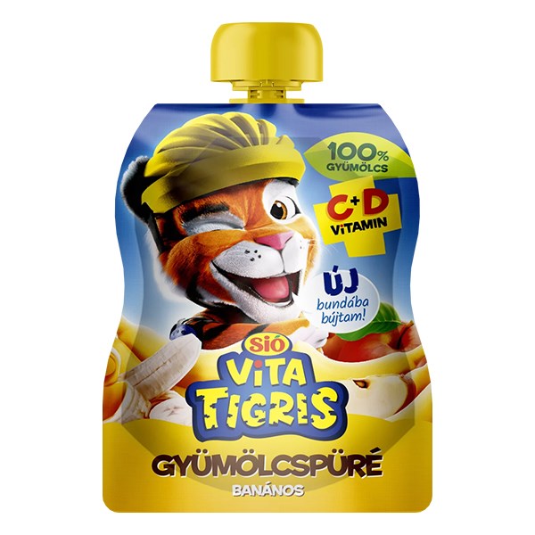 Gyümölcspüré SIÓ Vitatigris Banán 100% 90 g kép
