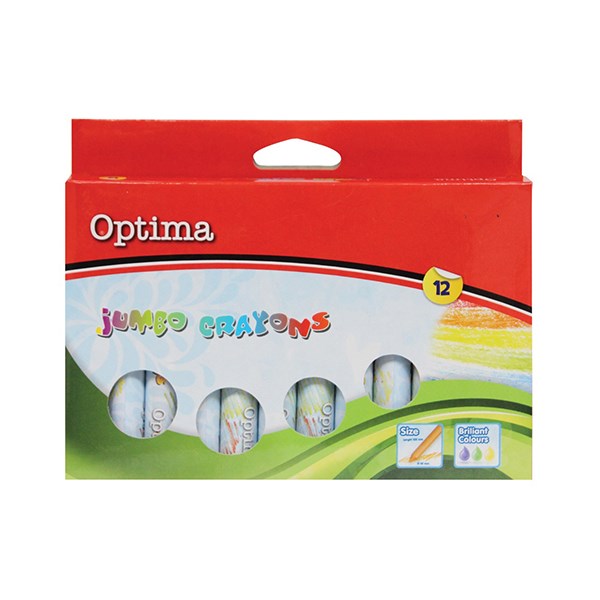 Zsírkréta OPTIMA Jumbo kerek hegyezett 12 színű kép