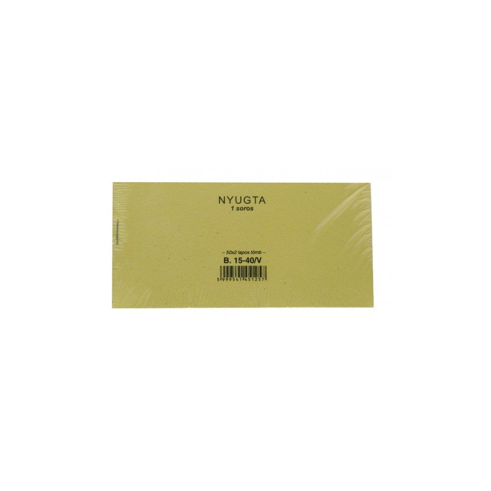 Nyugta egysoros 50x2lapos Navigator B.15-40/V/PM kép