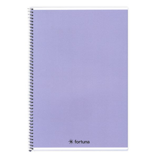 Spirálfüzet vonalas FORTUNA Monocolor A/5 70 lapos pasztell lila kép
