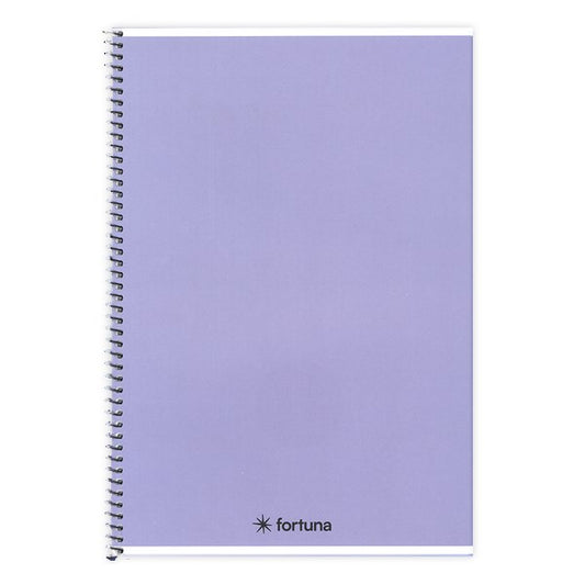 Spirálfüzet vonalas FORTUNA Monocolor A/5 70 lapos pasztell lila kép