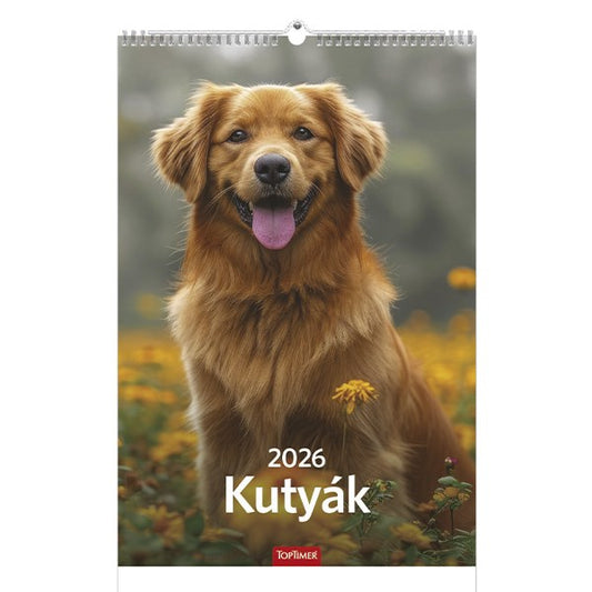 Falinaptár TOPTIMER T094 220x330mm álló Kutyák 2026. kép