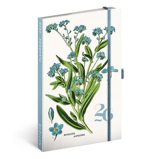 Határidőnapló REALSYSTEM 130x210 mm 2 hét oldalpáronként sárga lapos Herbarium 2026. kép