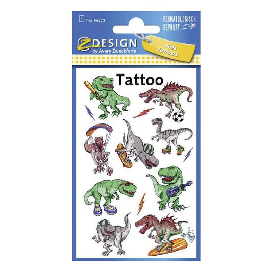 Tetoválás matrica AVERY dínók kép