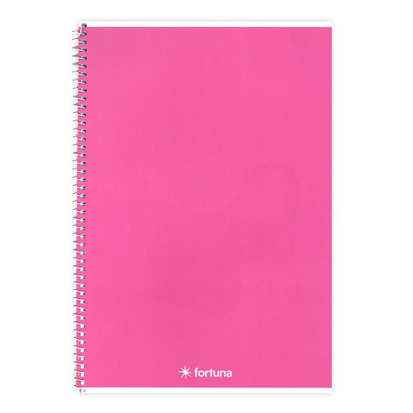 Spirálfüzet vonalas FORTUNA Monocolor A/4 70 lapos rózsaszín kép