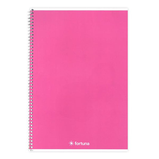 Spirálfüzet vonalas FORTUNA Monocolor A/4 70 lapos rózsaszín kép