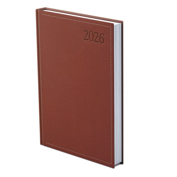 Határidőnapló TOPTIMER Traditional T021 A/5 napi fehér lapos bordó 2026. kép