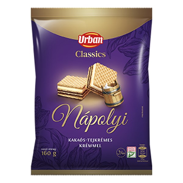 Töltött ostya URBAN Classic kakaós-tejkrémes 160 g kép