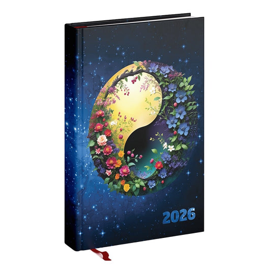 Határidőnapló REALSYSTEM Picture A/5 napi fehér lapos Jingjang 2026. kép