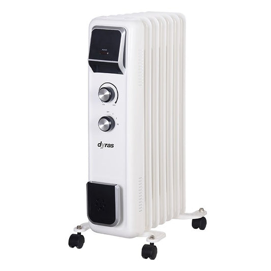 Elektromos olajradiátor DYRAS OR-HOF1207 1500W 3 fokozatú fehér kép