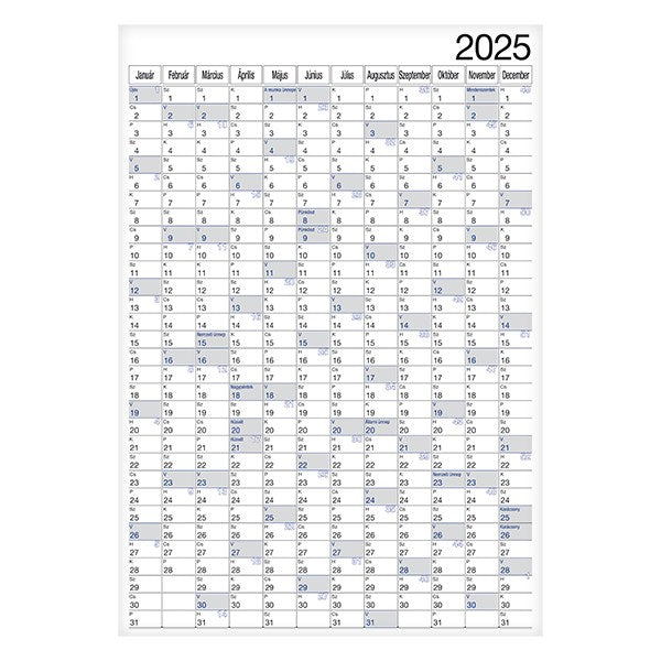 Plakátnaptár REALSYSTEM éves B/1 980x680mm kétoldalas 2026. kép