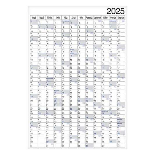 Plakátnaptár REALSYSTEM éves B/1 980x680mm kétoldalas 2026. kép