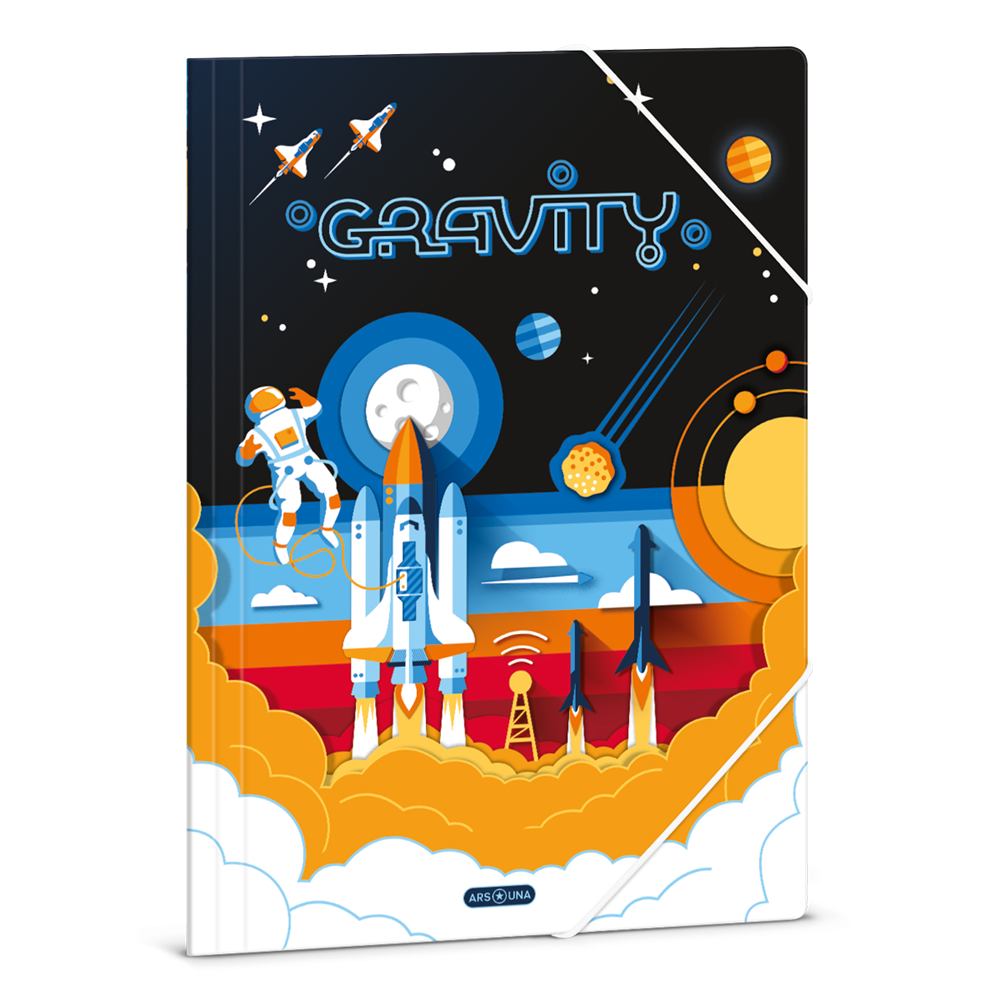 Gumis mappa A4 karton GRAVITY kép