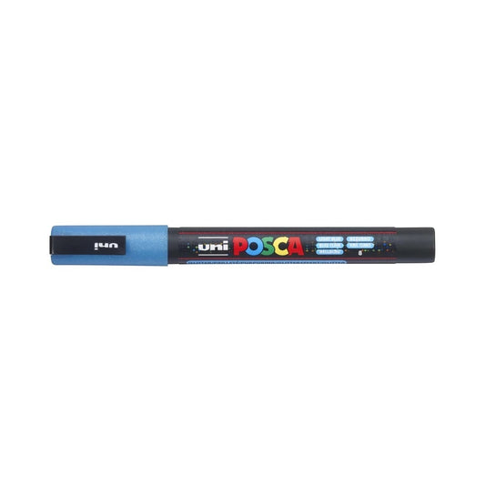 Dekormarker 0,9-1,3mm, Uni-Posca PC-3ML csillámló világoskék kép