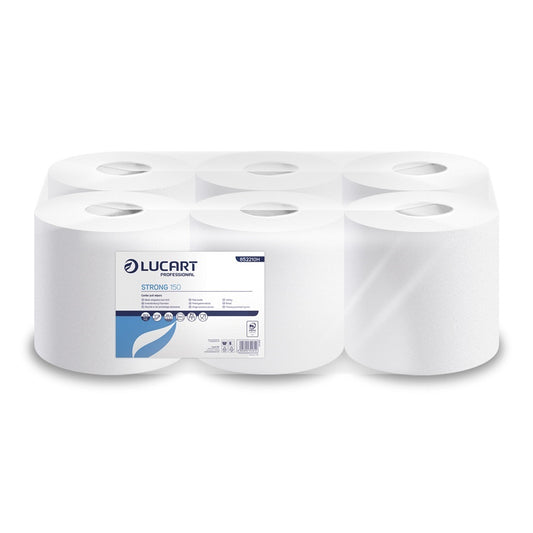 Kéztörlő 2 rétegű tekercses átmérő: 20 cm 100% cellulóz belső magos 6 tekercs/karton Strong Lucart 150_852210H kép