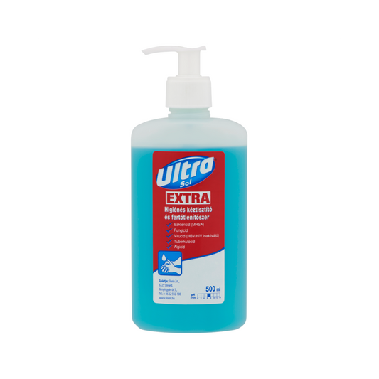 Folyékony szappan pumpás 500 ml fertőtlenítő hatással Ultra Sol Extra kép