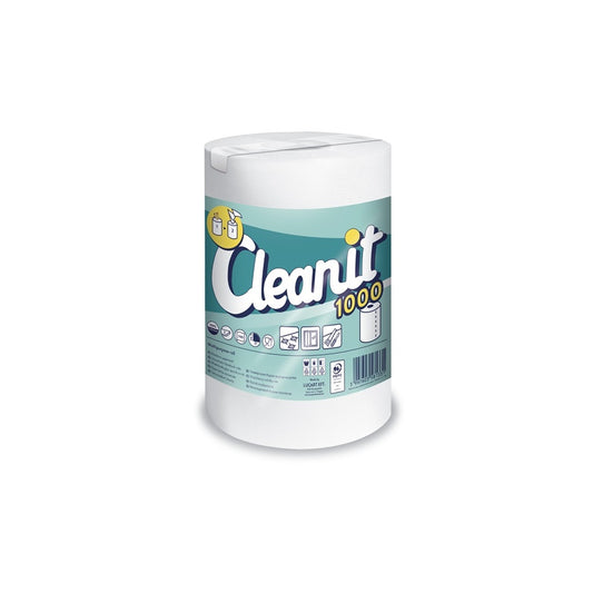 Háztartási papírtörlő kéztörlő 2 rétegű 700 lapos 6 tekercs/karton Cleanit XXL1000 Lucart_821723 kép