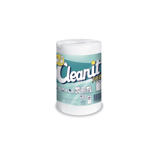 Háztartási papírtörlő kéztörlő 2 rétegű 476 lapos 6 tekercs/karton Cleanit 700 Lucart_821724 kép
